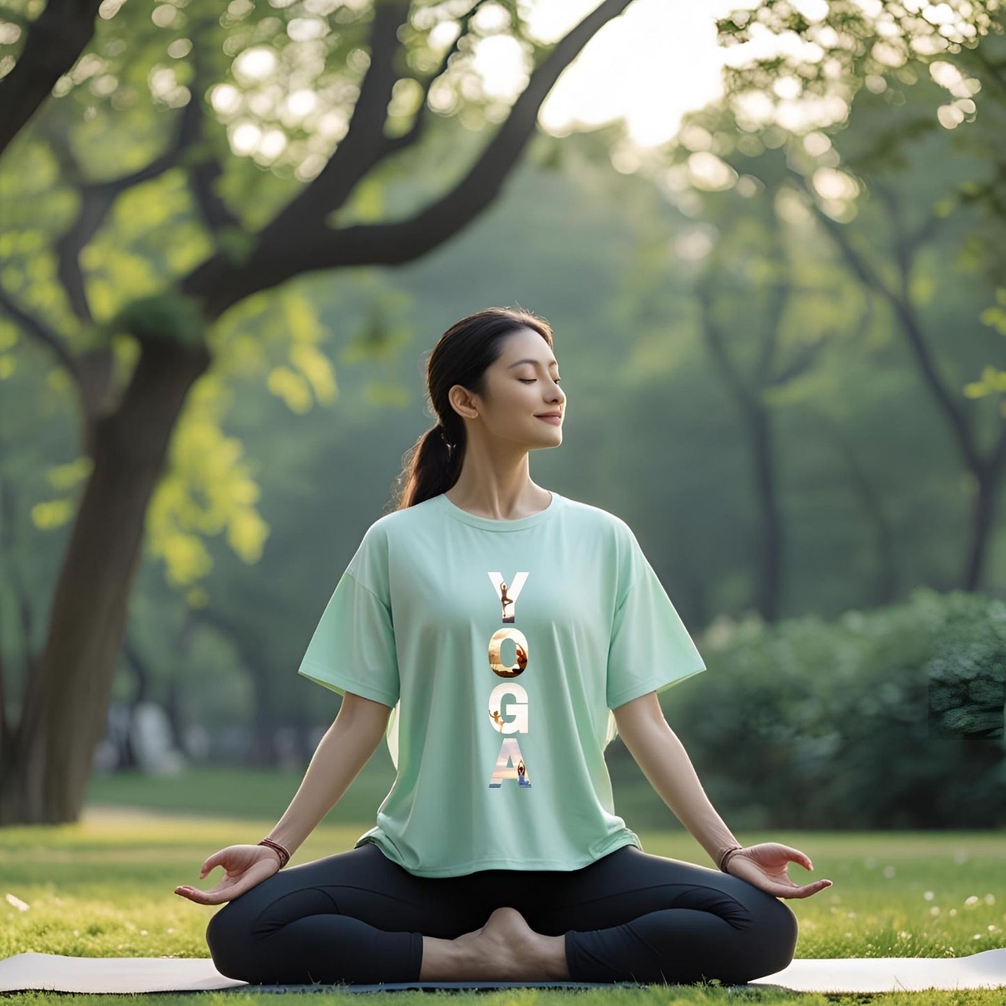 Yoga Poses Oversized Unisex T-Shirts - T Bhai