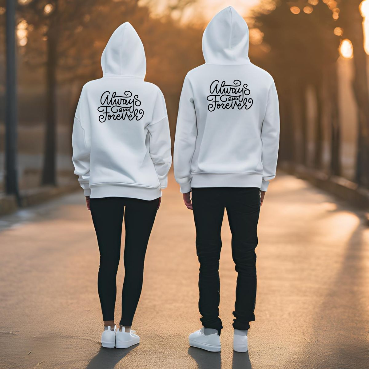 You & Me Always & Forever Couple Hoodies - T Bhai