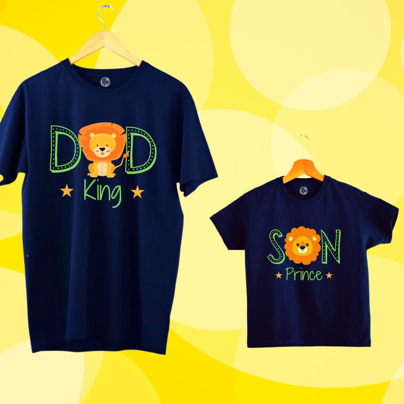 Dad Son Lion & Cub Twinning T-Shirts for Father & Son - T Bhai