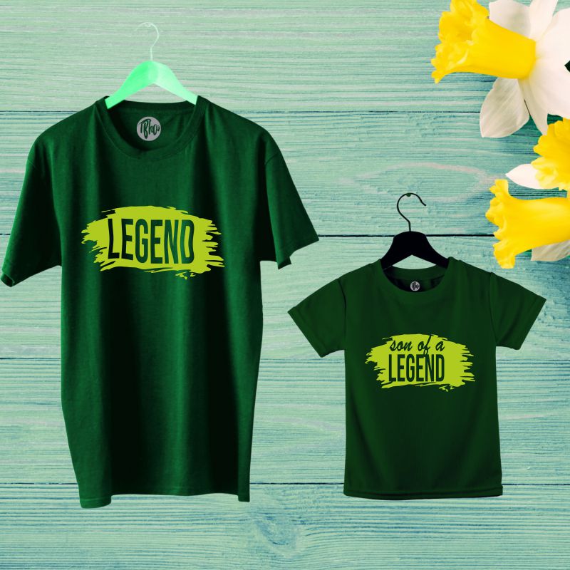 Son of a Legend Matching Father Son Combo T-Shirt exclusive at T Bhai