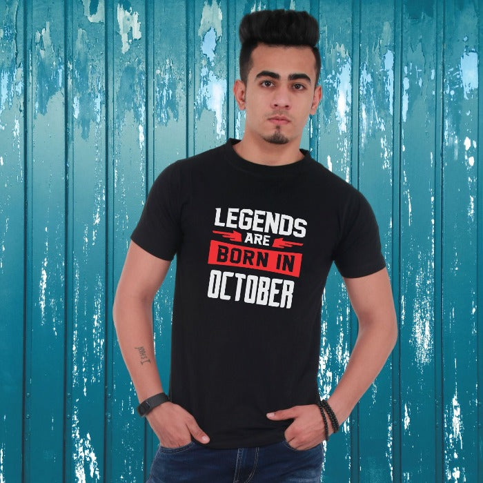 Legends are Born in Custom Month Zodiac T-Shirt for Men - T Bhai