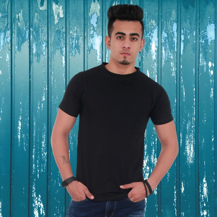 Men's Plain T-Shirt Black - T Bhai