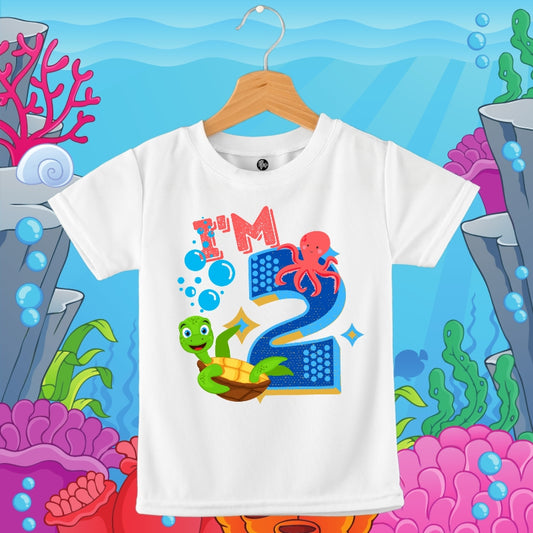 Sea Theme Second Birthday Matching Family T-Shirts - T Bhai