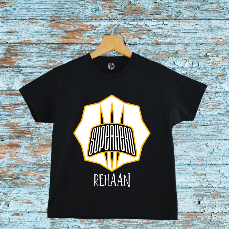 Superhero Name Personalized T-Shirt for Kids - T Bhai