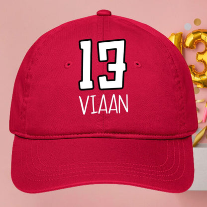 Personalized Cap for 13th Birthday Celebration - T Bhai