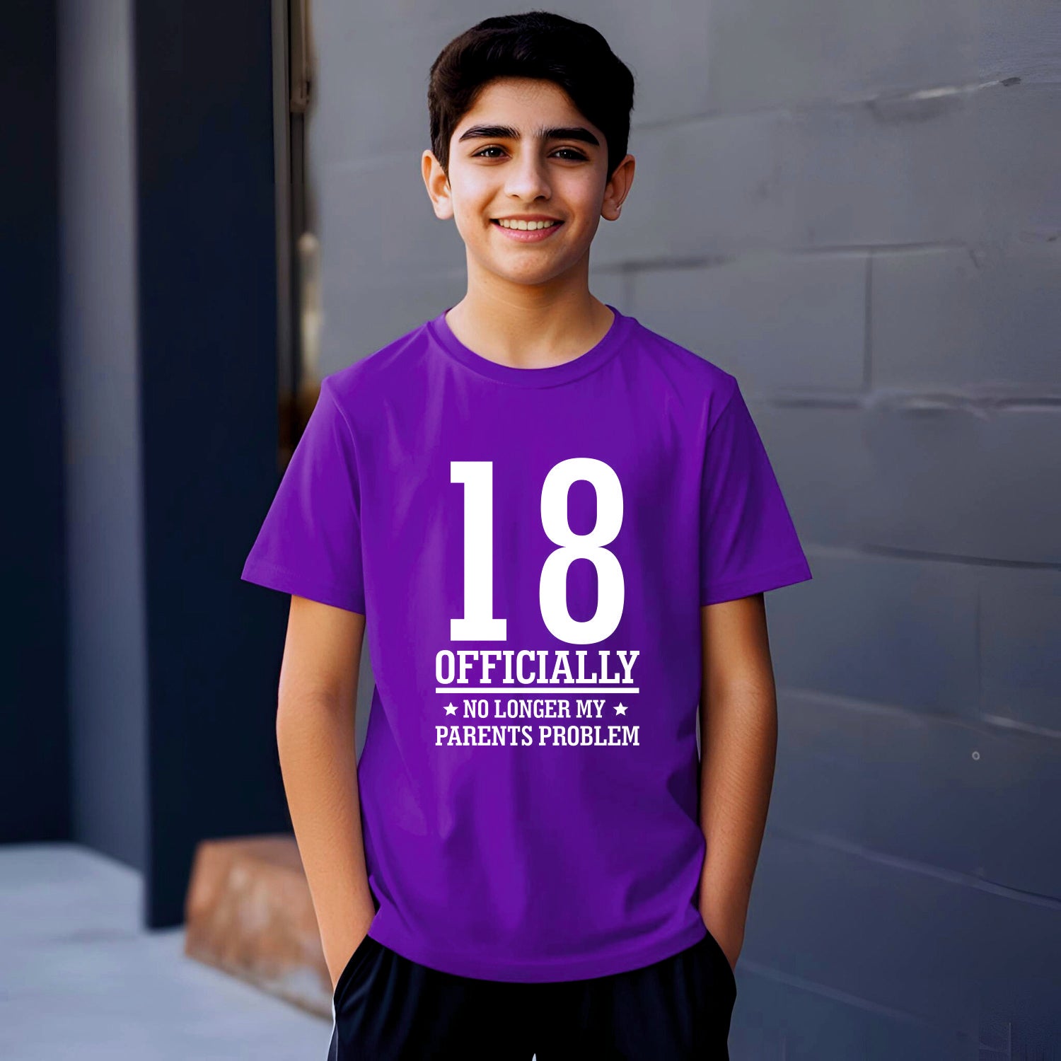 Officially 18 No Longer My Parents Problem | 18th Birthday T-Shirt - T Bhai