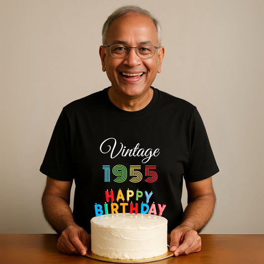 Vintage Custom Year Personalized Birthday T-Shirt - T Bhai