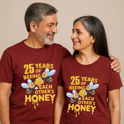Custom Years Of Being Each Other's Honey - Personalized Anniversary Couple T-Shirt - T Bhai