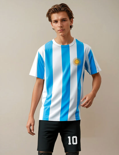 Argentina Legend Jersey for Football Enthusiasts Personalize Name Number Jersey with Matching Shorts 28