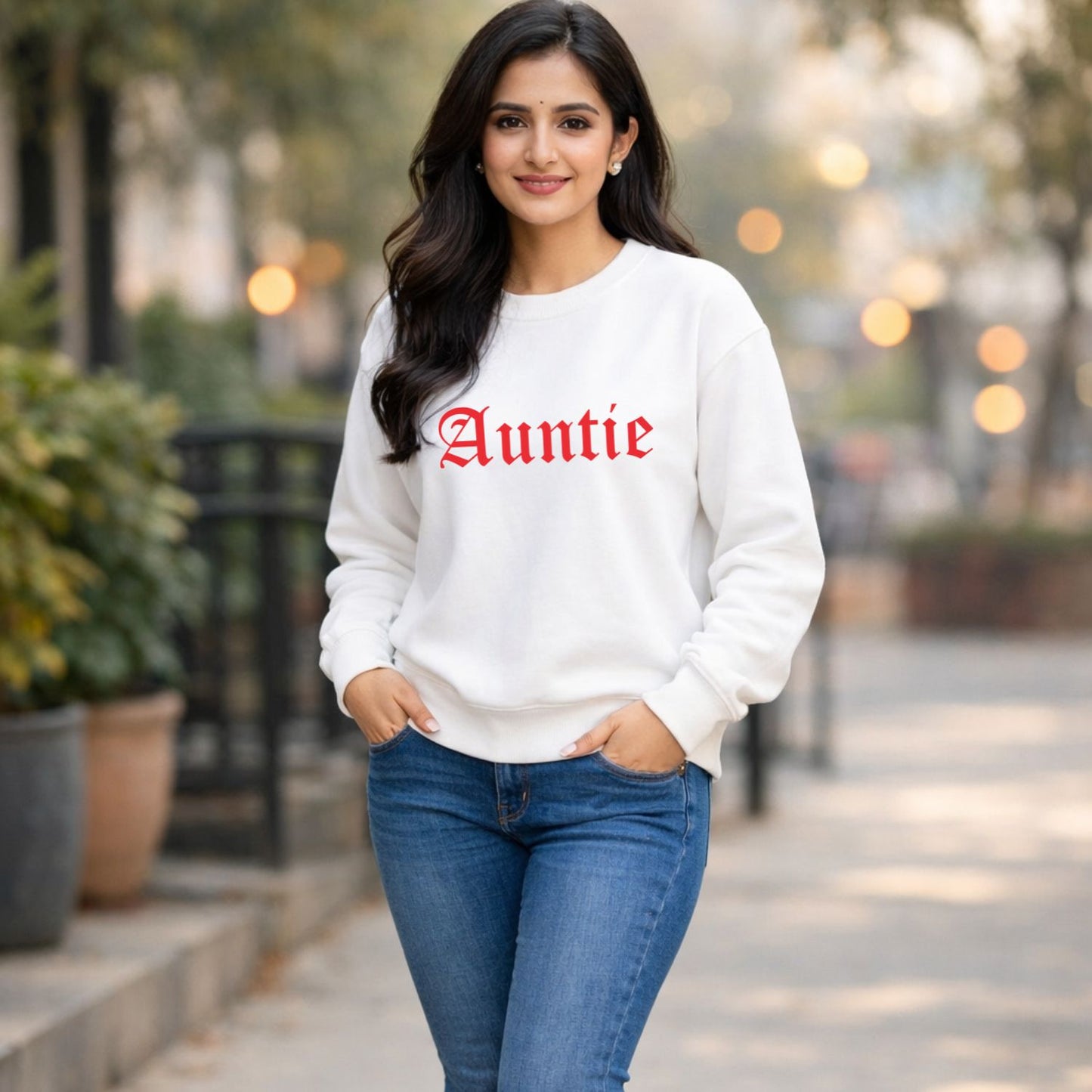Personalized Auntie & Uncle Sweatshirts - Aesthetic Family Announcement Apparel