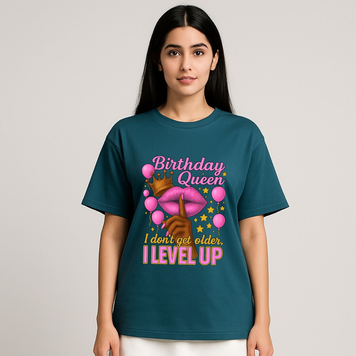 Birthday Queen - I Don't Get Older, I Level Up | Oversized T-Shirt - T Bhai