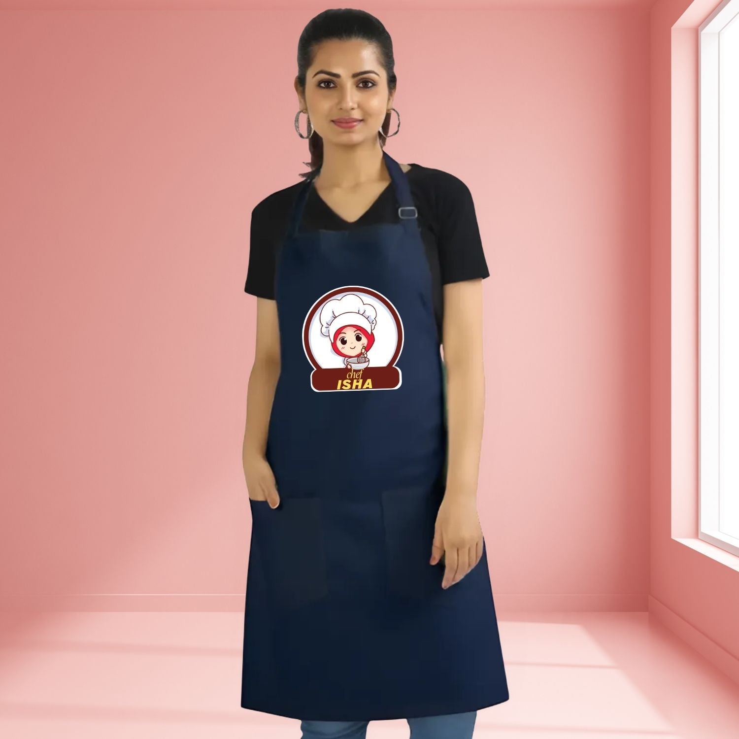 Premium Personalized Kitchen Apron with Name – Ideal for Chefs, Bakers & Cooks - T Bhai
