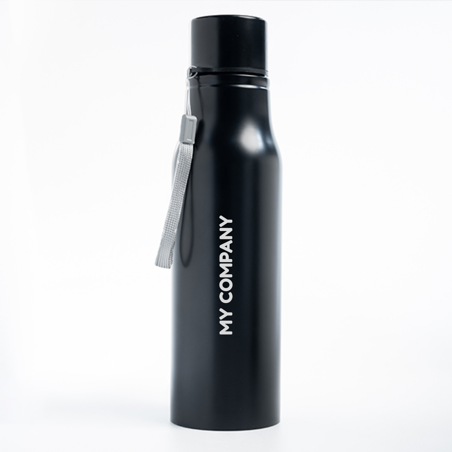 Steel Water Bottle | Black Color With Engraving - T Bhai