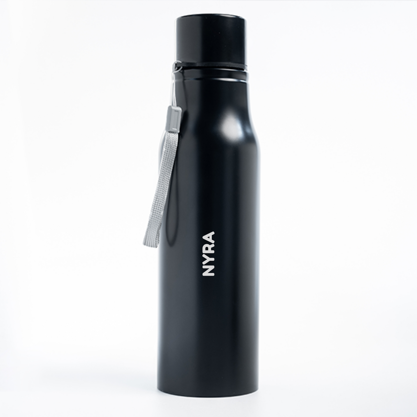 Steel Water Bottle | Black Color With Engraving - T Bhai