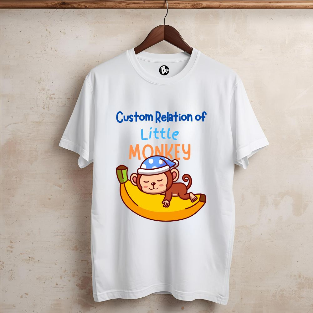 The Little Monkey | Personalized Relations Jungle Theme Matching Birthday Family T-Shirts