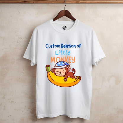 The Little Monkey | Personalized Relations Jungle Theme Matching Birthday Family T-Shirts