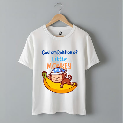 The Little Monkey | Personalized Relations Jungle Theme Matching Birthday Family T-Shirts