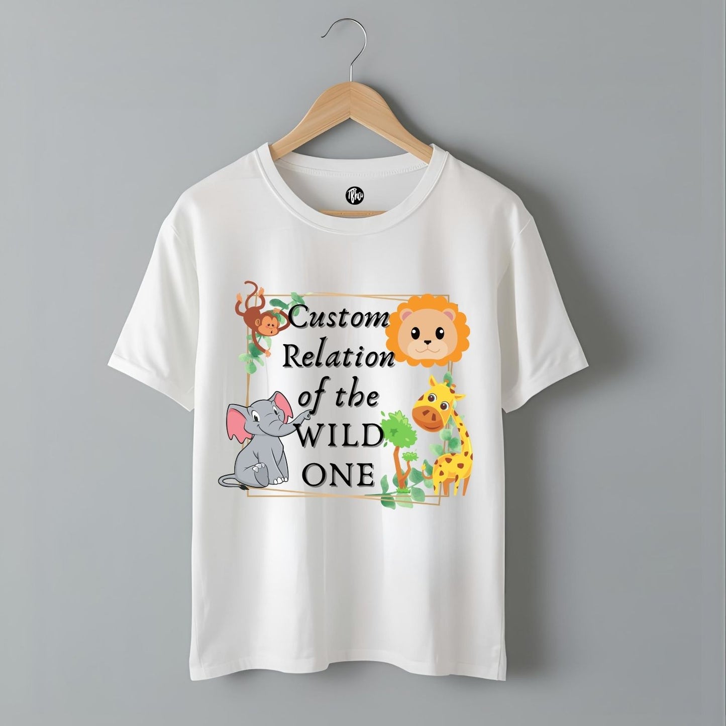 Personalized Relations Wild One Jungle Theme First Birthday Matching Family T-Shirts