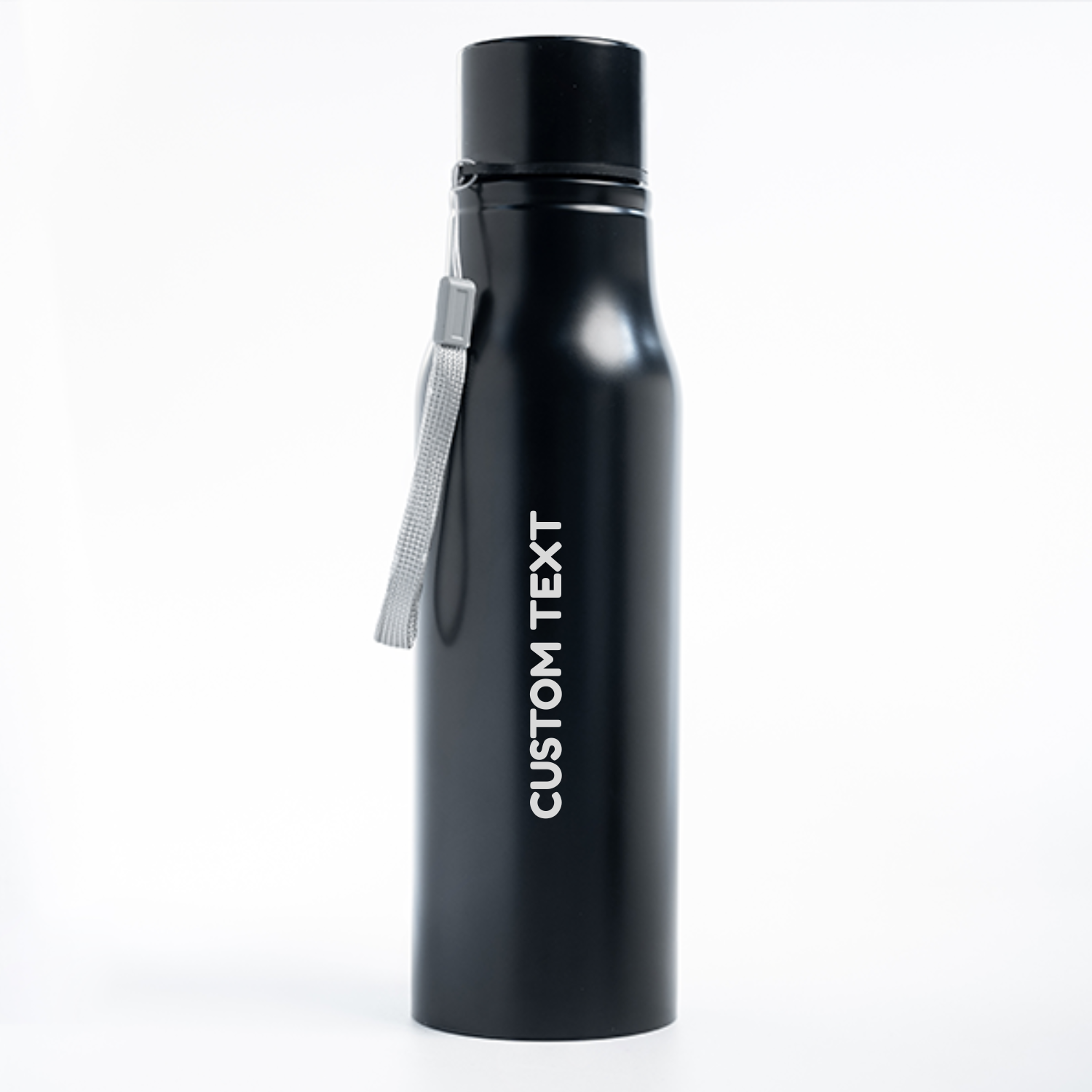 Steel Water Bottle | Black Color With Engraving - T Bhai