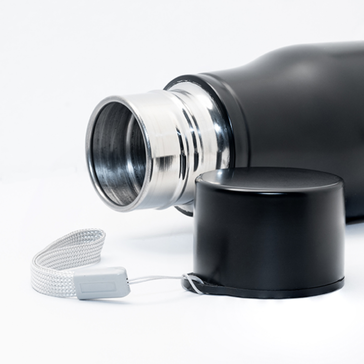 Steel Water Bottle | Black Color With Engraving - T Bhai