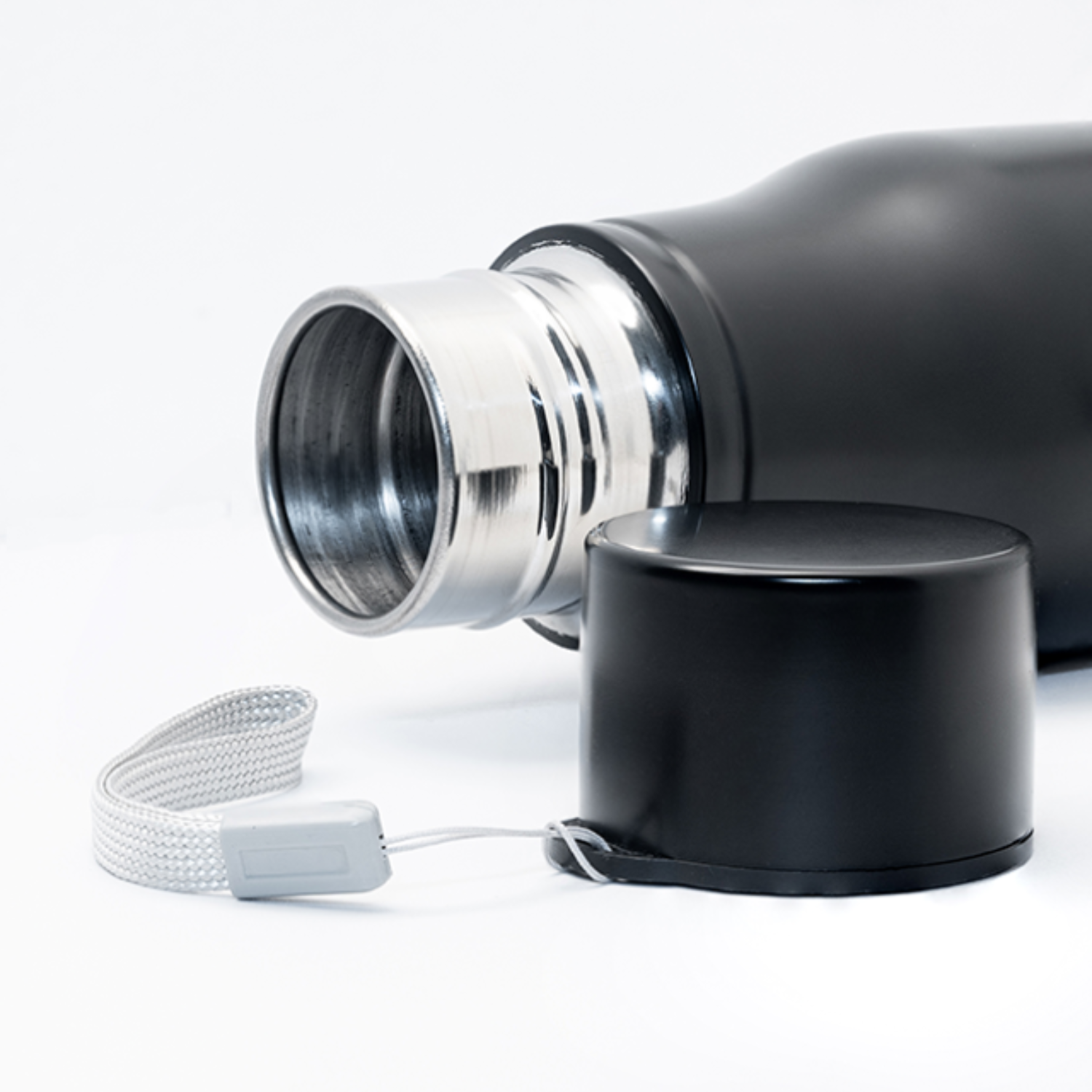 Steel Water Bottle | Black Color With Engraving - T Bhai