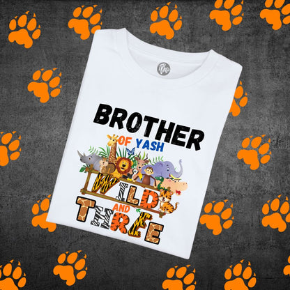 Brother of Wild and Three - Third Birthday Jungle Theme Family T-Shirts - T Bhai