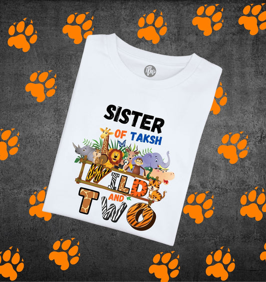 Personalized Relations Wild and Two - Second Birthday Jungle Theme T-Shirts - T Bhai