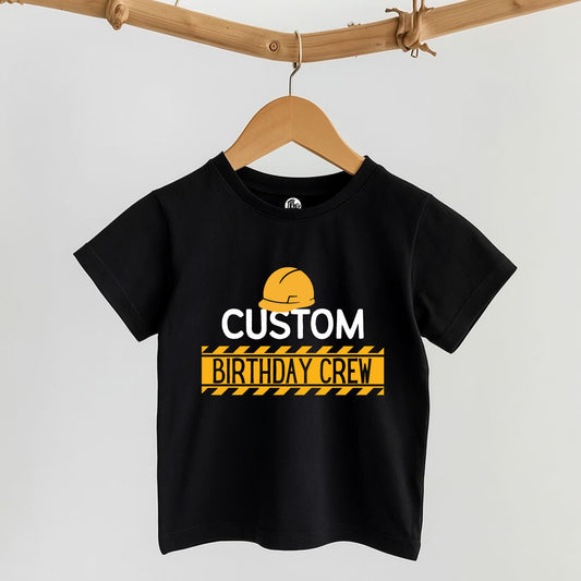 Custom Construction Birthday Crew T-Shirts – Personalized Family Matching T-Shirts