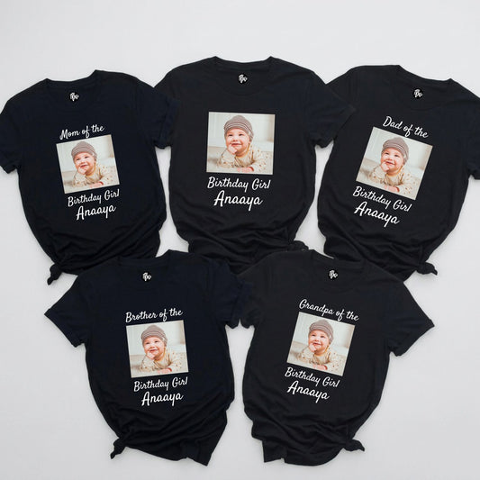 Custom Photo Print Birthday Boy Birthday Girl T-Shirt - T Bhai