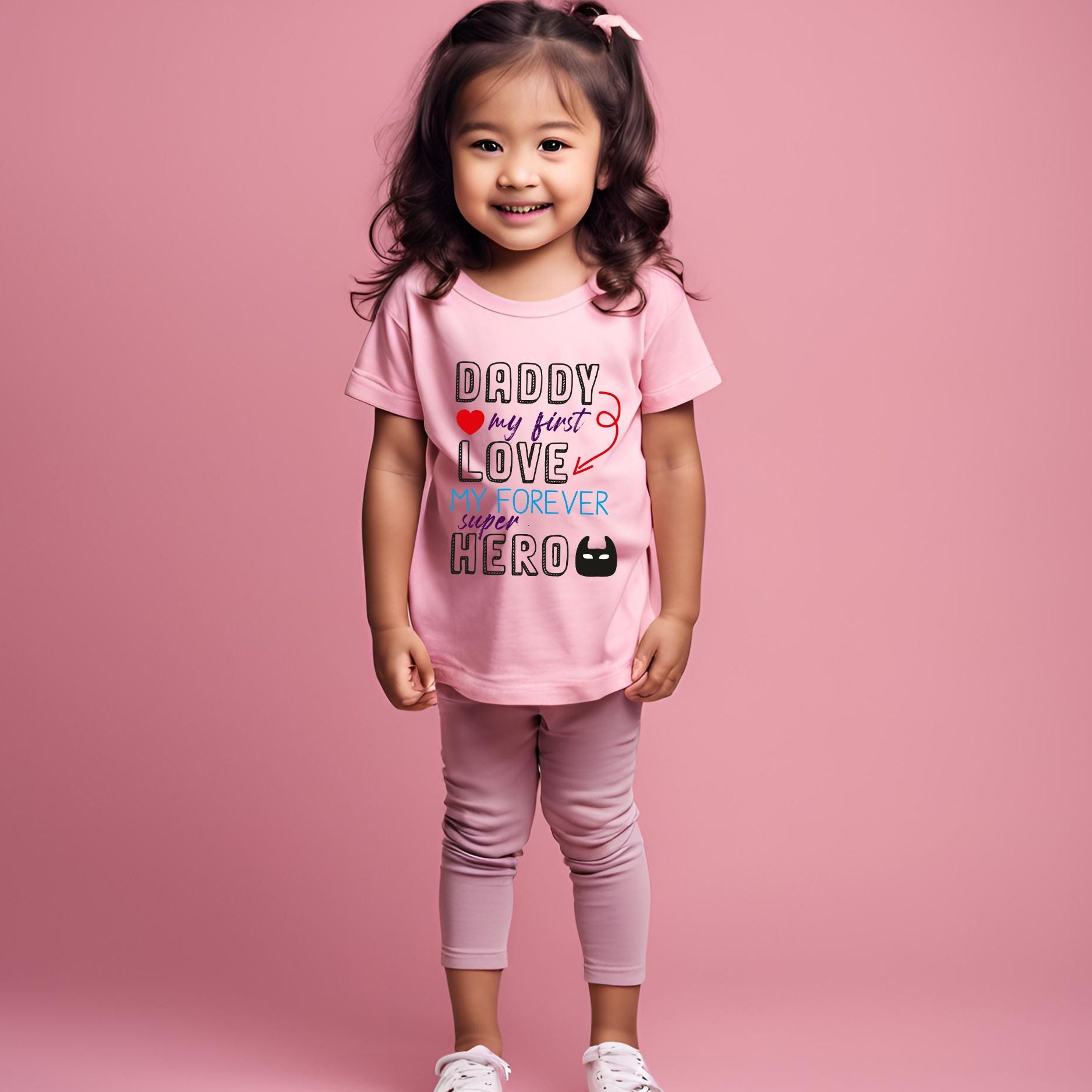 Daddy My First Love My Forever Superhero Kid's T-Shirt - T Bhai