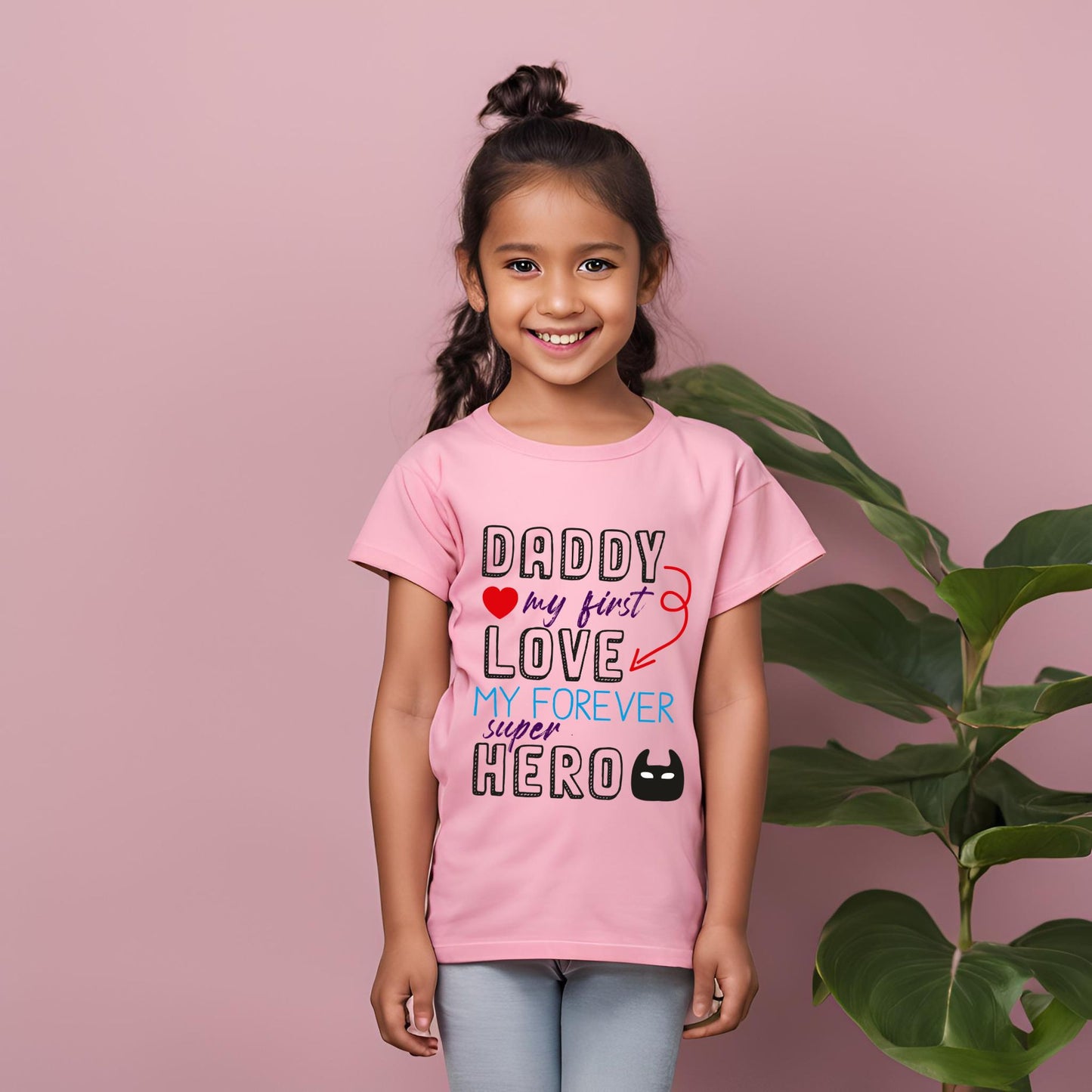 Daddy My First Love My Forever Superhero Kid's T-Shirt - T Bhai