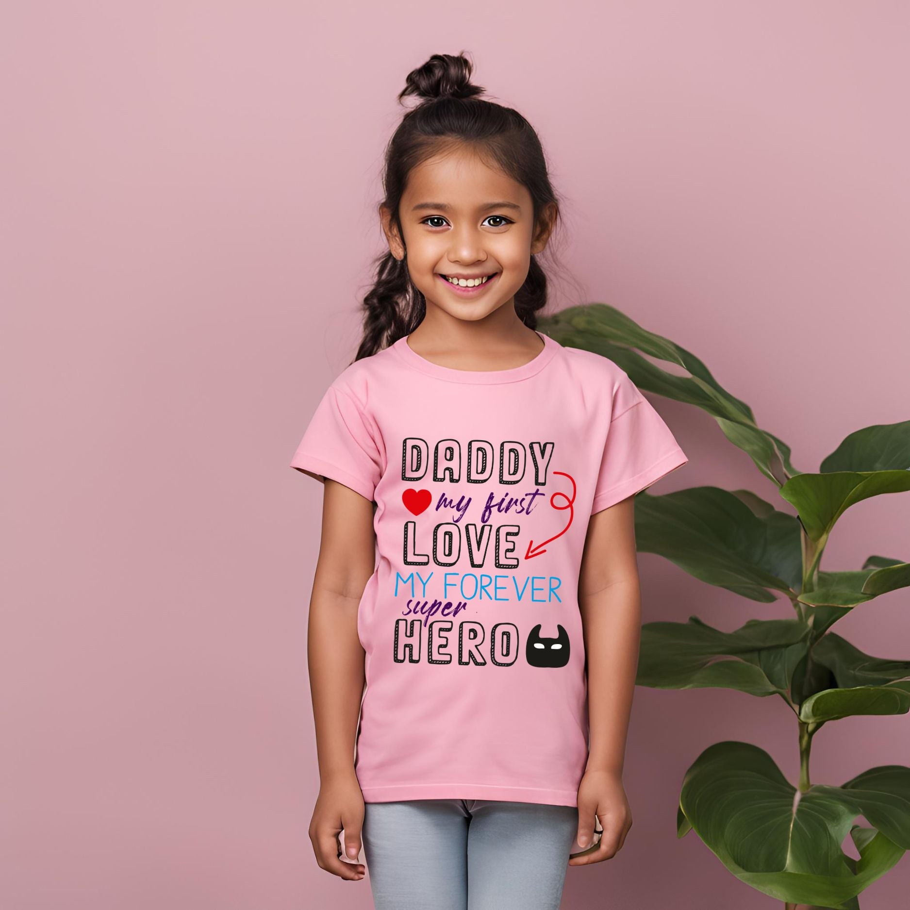 Daddy My First Love My Forever Superhero Kid's T-Shirt - T Bhai