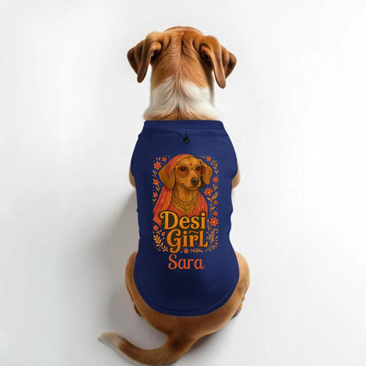 Desi Girl Custom Dog T-Shirt - T Bhai