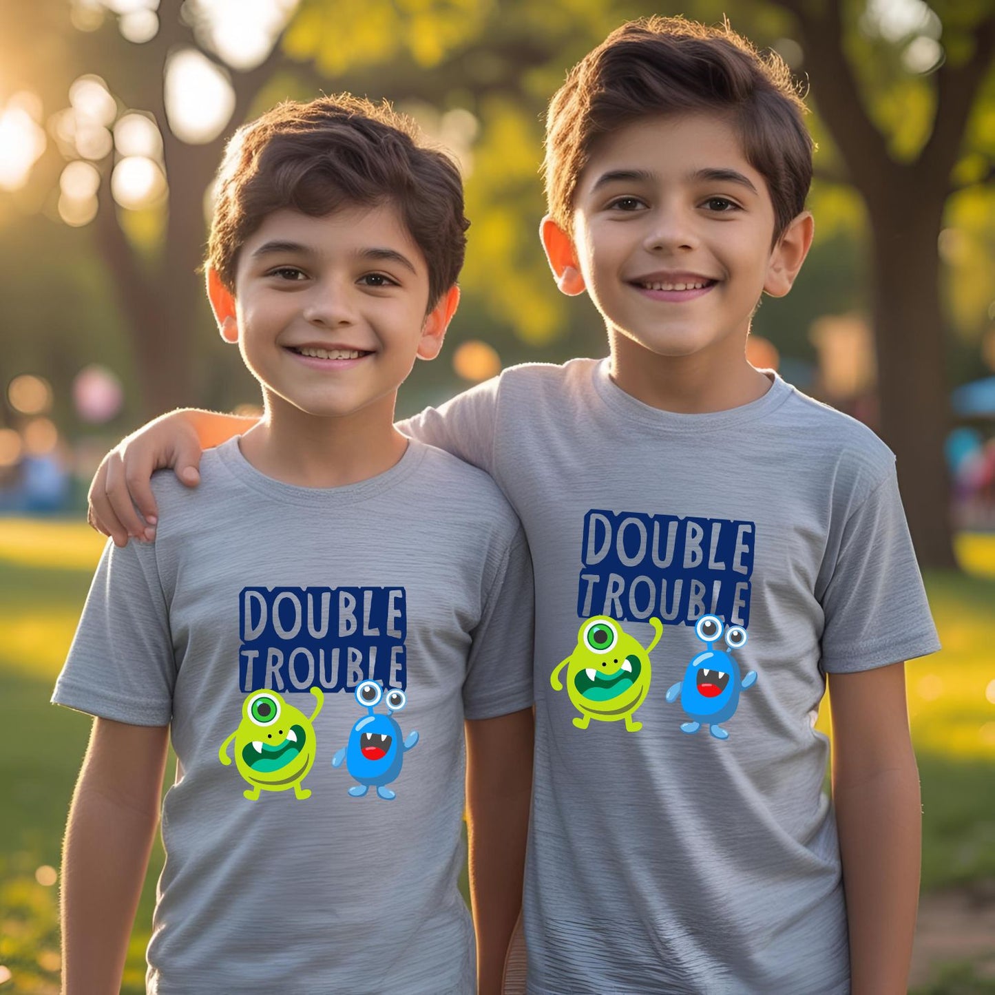 Double Trouble Sibling T-Shirts - T Bhai