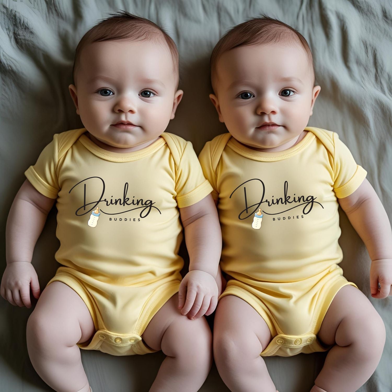 Drinking Buddies Twin Baby Onesies - T Bhai