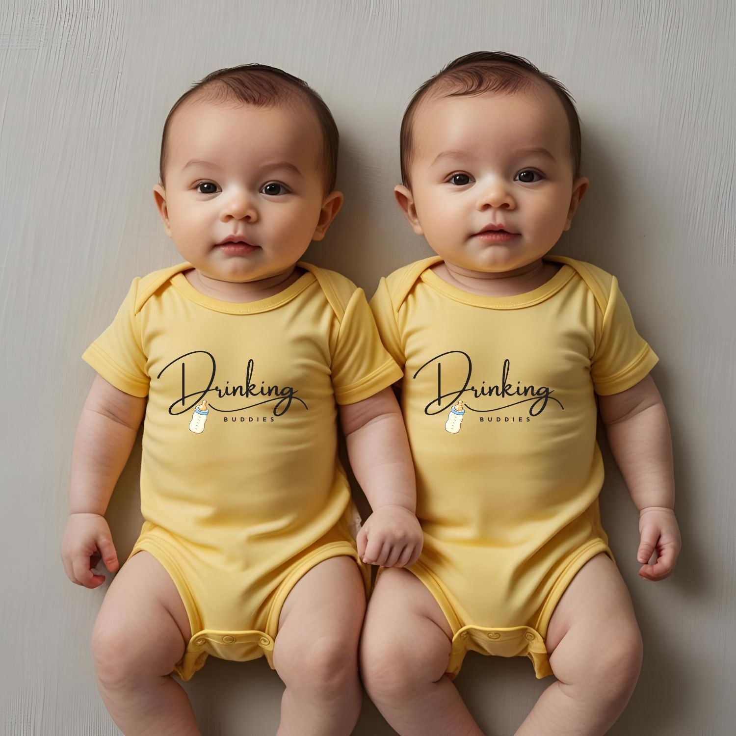 Drinking Buddies Twin Baby Onesies - T Bhai