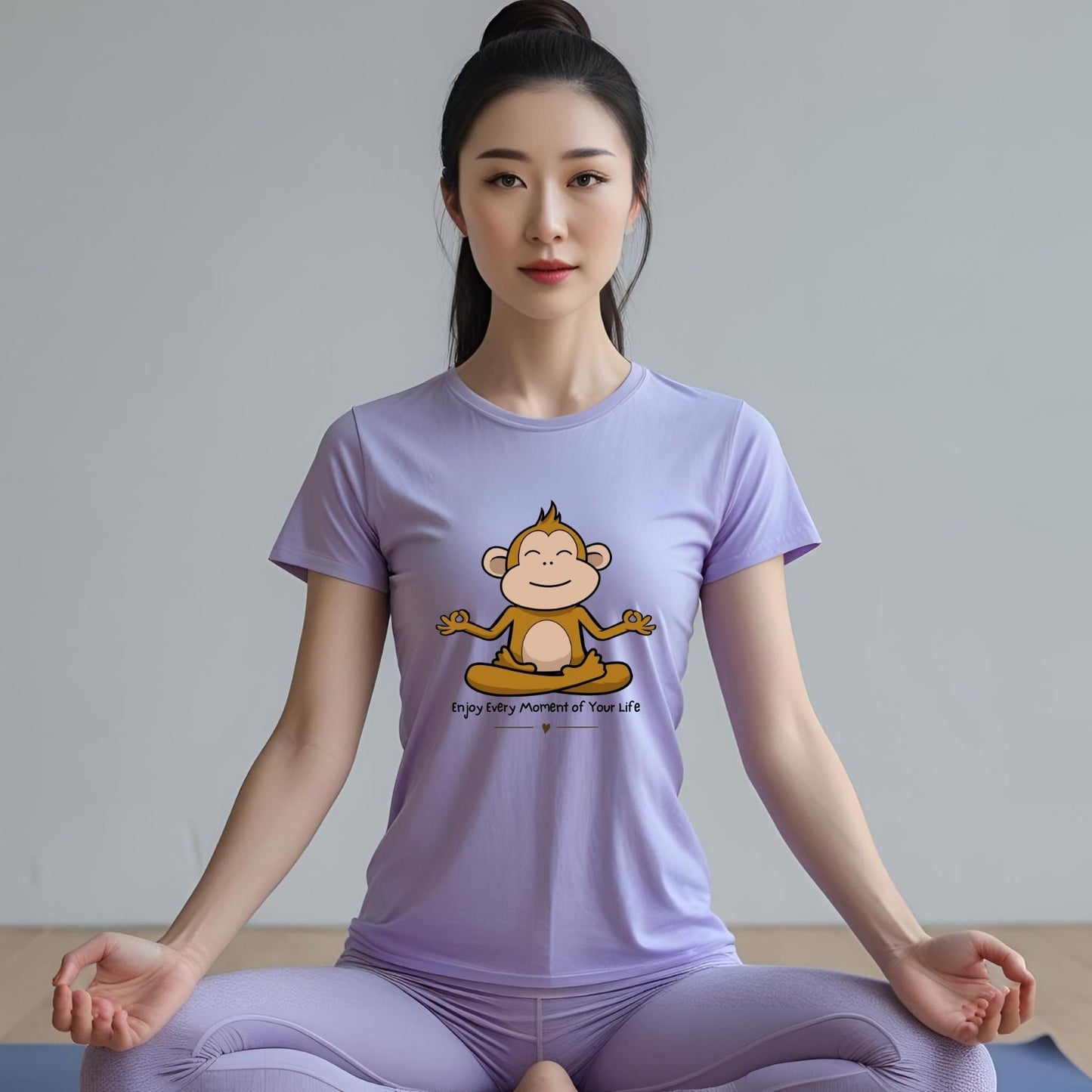 Enjoy Every Moment Playful Yoga T-Shirt for Women - T Bhai