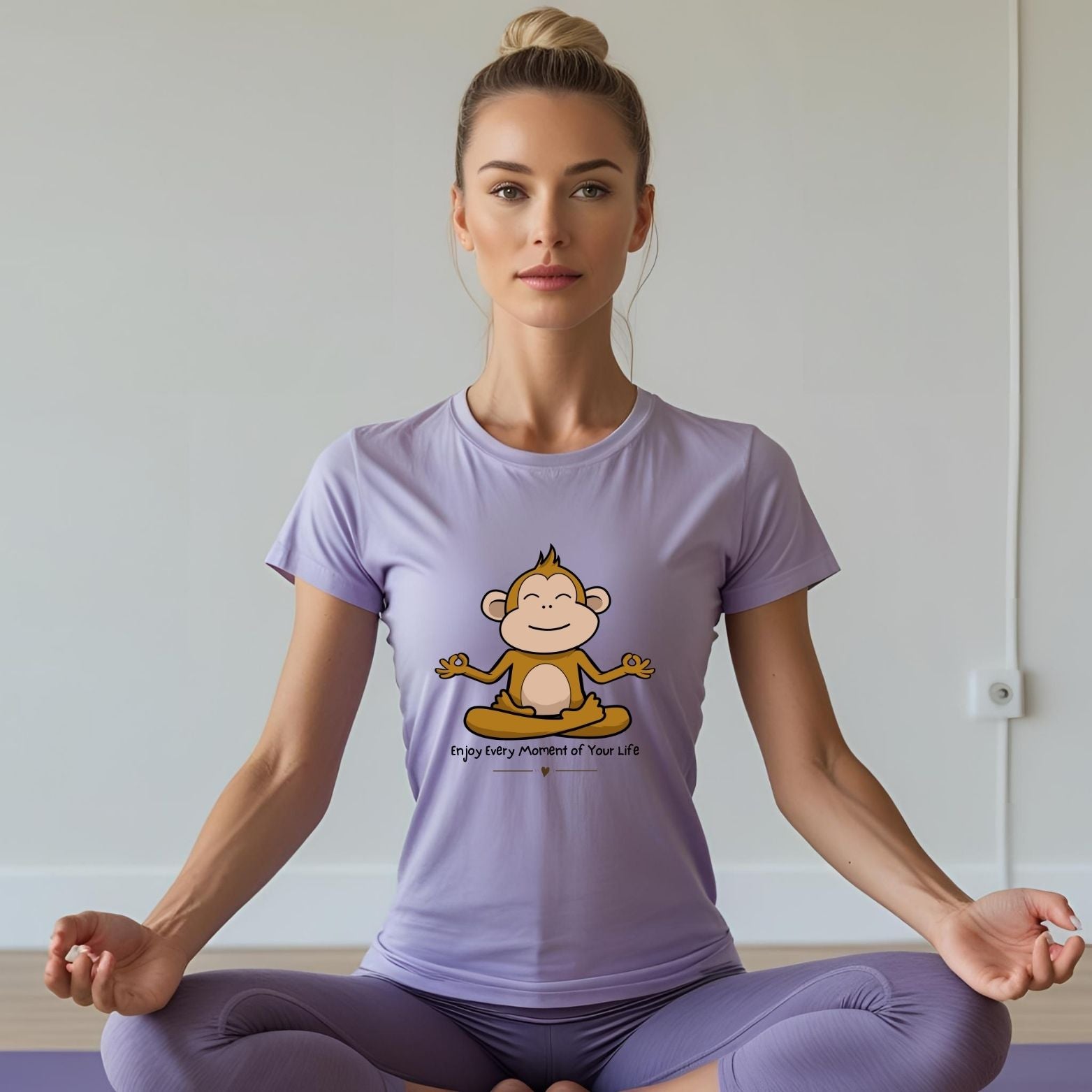 Enjoy Every Moment Playful Yoga T-Shirt for Women - T Bhai