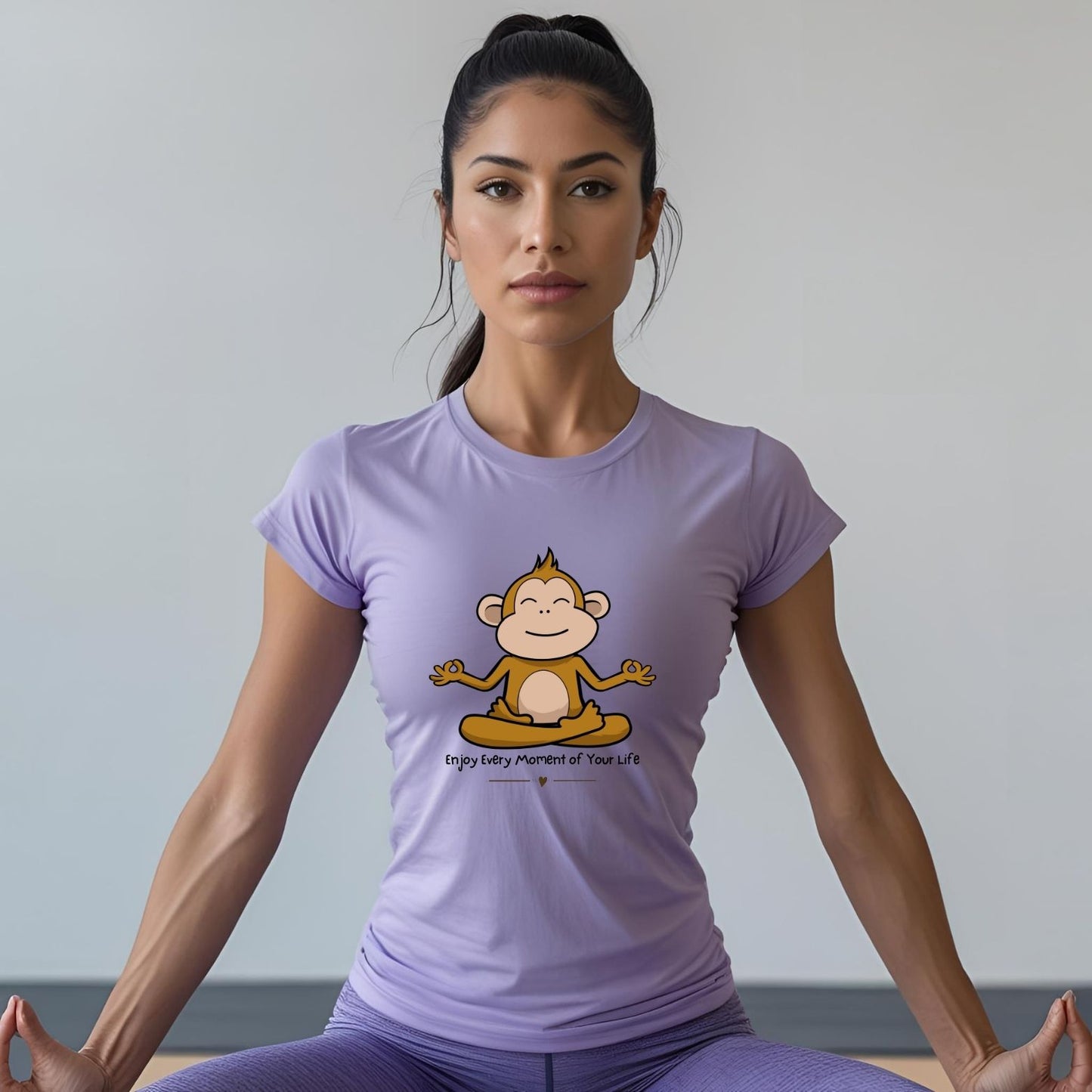 Enjoy Every Moment Playful Yoga T-Shirt for Women - T Bhai