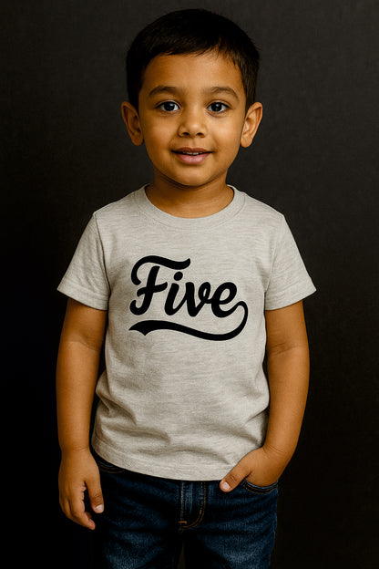 Five - Fifth Birthday T-Shirt for Boys & Girls
