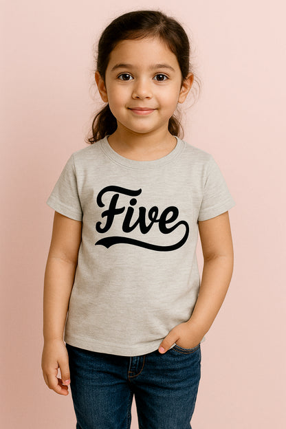 Five - Fifth Birthday T-Shirt for Boys & Girls