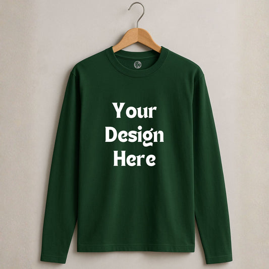 Custom Premium Pure Cotton Men Full Sleeves T-Shirts