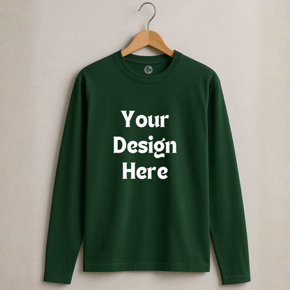 Custom Premium Pure Cotton Men Full Sleeves T-Shirts