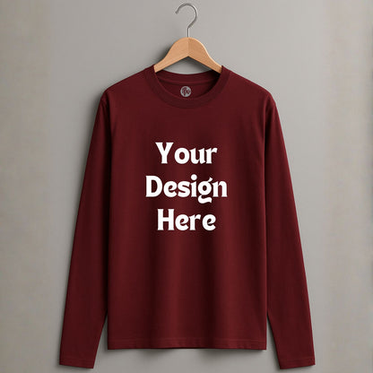 Custom Premium Pure Cotton Men Full Sleeves T-Shirts