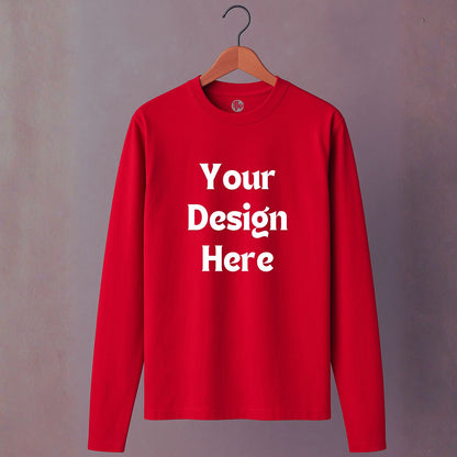 Custom Premium Pure Cotton Men Full Sleeves T-Shirts