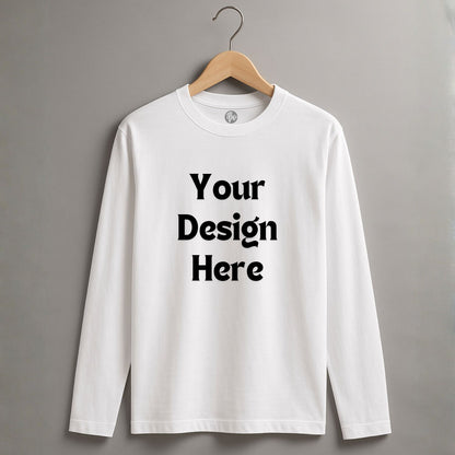 Custom Premium Pure Cotton Men Full Sleeves T-Shirts