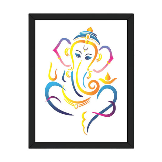 Ganesh Ji Framed Painting Home Decor | Framed Poster - T Bhai