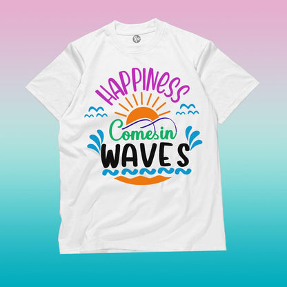 Happiness Comes in Waves Oversize T-Shirt | Unisex Fit - T Bhai