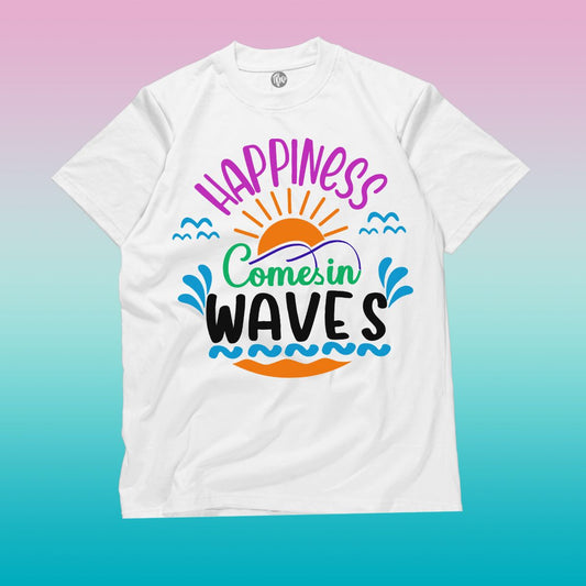 Happiness Comes in Waves Oversize T-Shirt | Unisex Fit - T Bhai