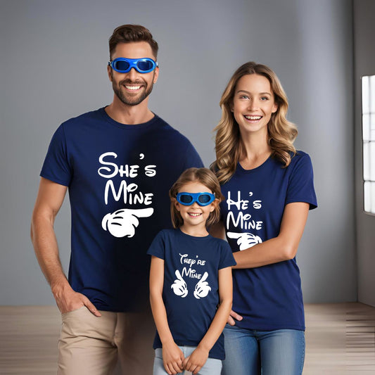 He is Mine She is Mine They are Mine Matching Family Tees - T Bhai